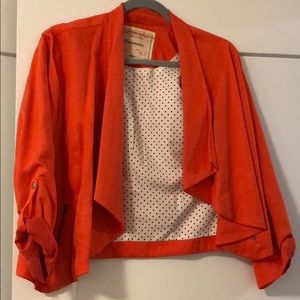 Burnt orange linen blazer
